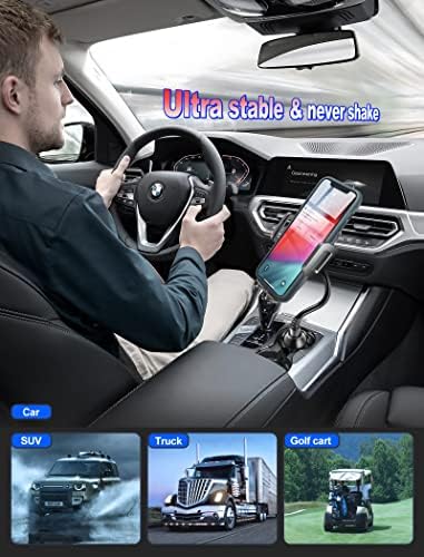TOPGO [משודרג] מחזיק כוס מכונית טלפון הרכבה מתכווננת לכוונון רכב רכב מכוסה-מכונית-מכונית לאייפון 11 PRO/XR/XS